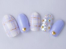 ネイルサロン ドレリッチ 大宮店(drerich)/チェックホログラムお花