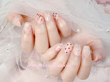 エンジェルネイルサロン(Angel nail salon)/ハートXリボンXラメ