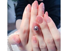 グラデ＋Ｖカットストーン