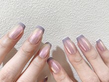 ネイル アヴァンス あべのルシアス店(Nail AVANCE.)/オーロラ×フレンチ　shihomi 