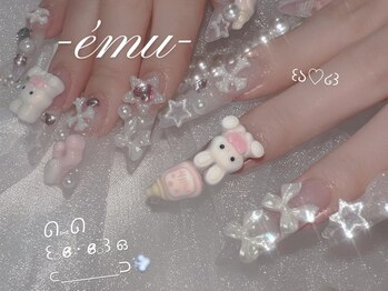 エミュ 心斎橋店(emu)の写真/【盛り盛りネイルがお好きな方必見!!】期間限定!!アート・パーツ乗せ放題クーポンご用意◎メンズもOK★