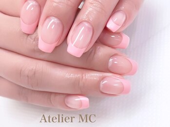アトリエ エムシー 新富町(Atelier MC)/ピンク☆フレンチネイル