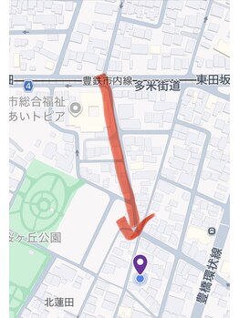 ネイルアトリエ ナナ(Nana)/豊橋市福祉センターからの道