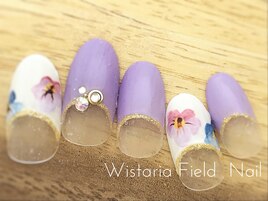 フラワー　フレンチネイル