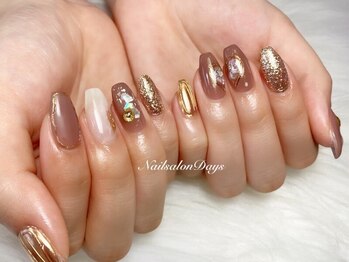 デイズ 高針店(Days)の写真/オフィスネイルにも♪明るいスタッフ達と時短で可愛いネイルを実現！デザイン豊富の選べる定額コースあり◎