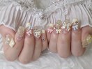パステルフレンチリボンネイル