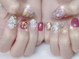 和装ネイル　成人式卒業式袴に