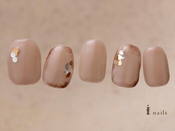 モカピンク綺麗めニュアンス