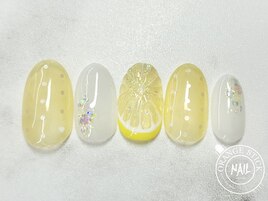 レモンネイル　柑橘ネイル