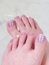 ル ソレイユ(Le soleil)/チェックネイル　by　mikiko