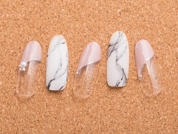 大理石風ななめフレンチ定額