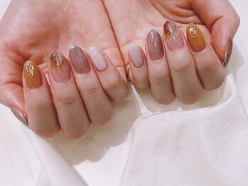 ネイルズ ララ(nails Lala)/パンプキンカラーを入れて。
