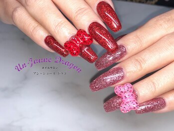 アン ジョーヌドラゴ/【自爪ネイル】リボンネイル