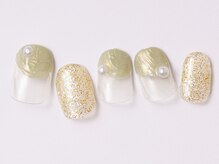 アイ ネイルズ 天神店(I nails)/シルキーグリーン　￥7000