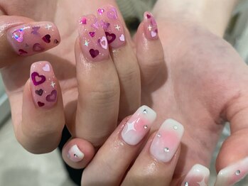 シェリーラメール 新宿店(cherie la mer)/チークホロネイル