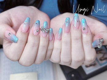 ウサギネイル 新大久保店(usagi nail)/マグネットフレンチ秋可愛い