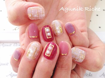 アグニークリッシェ(Agunik Riche)/【ツイードネイル】