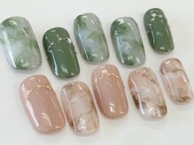 ネイルサロン クイール 小山店(NAIL SALON QUILL)/天然石風アート+ストーン