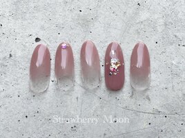 くすみピンクネイル