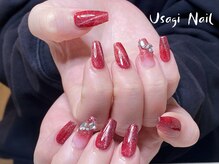 ウサギネイル 新大久保店(usagi nail)/マグネットフレンチ秋可愛い