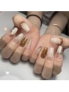 ブラウンニュアンスネイル