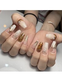 ブラウンニュアンスネイル
