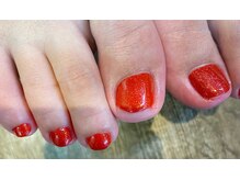 爪屋べっぴん堂/赤×ラメ