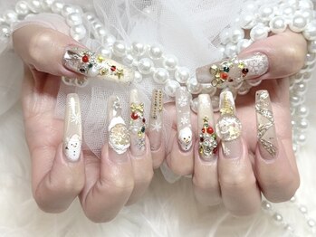 アンダンテ ネイル スタジオ トウキョウ(ANDANTE NAIL STUDIO TOKYO)/長さだし+持込みデザイン