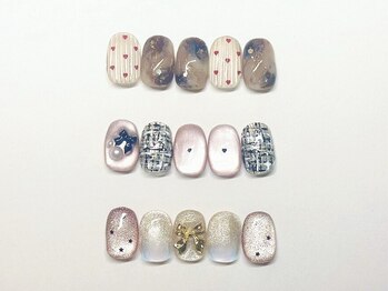 フィロンネイル 大宮東口店(filonnail)の写真/周りに褒められるニュアンスデザイン多数。毎月フォトギャラ更新中*細部の質感/奥行きにこだわるアートを。