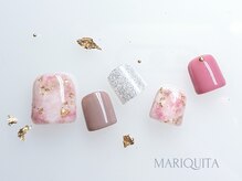 ネイルサロン マリキータ(MARIQUITA)/フット/ピンク/タイダイ