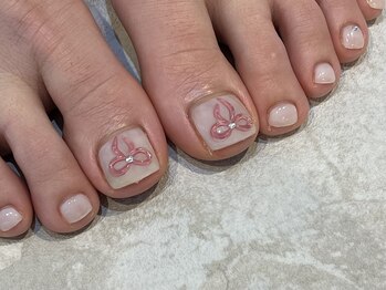 ネイルズ ララ(nails Lala)/ぷっくりリボン