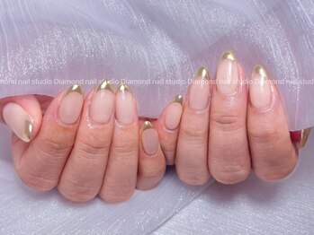 ダイアモンドネイルスタジオ 新宿店(Diamond Nail Studio)/ミラーフレンチ