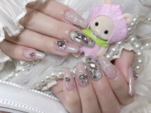 リンドネイル バイ モカ アンド ララ(Lind nail by moca and LaLa)/【mio】キラキラ/ピンクネイル