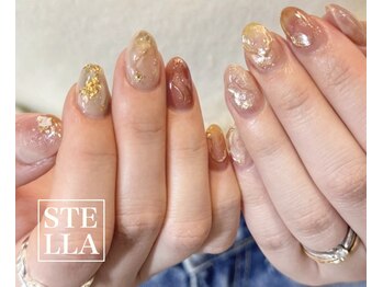 ステラ 川口店(Stella)の写真/色味,デザインを工夫してお洒落度◎ぷっくりアート,左右対称ネイル等も対応可!ミラー,マグネットも有り♪