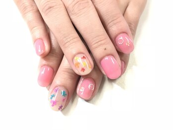 アオヤ(h/n collection AWOYA)/春の押し花ネイル