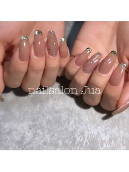 ジュア(Jua)/ガラスフレンチ風ネイル