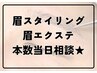 眉スタイリング+眉エクステ本数当日要相談★【60分】