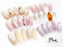 ネイルコレクション ピンク(Nail Collection Pink)/シンプル定額：50種★マグネット