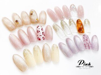 ネイルコレクション ピンク(Nail Collection Pink)/シンプル定額:50種★マグネット