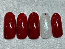 ネイルアンドアイラッシュ ネネ/深紅　ハート　フィルム