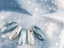 ネイルサロン&スクール ジーナ(GINA)/煌めく冬の星空ネイル