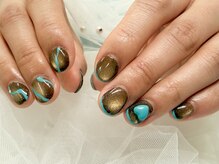 シェリ バイ リッシュ(Cheri by RICHE)/ブラウン×ターコイズブルー