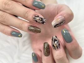 【木村】ヒョウ柄ネイル
