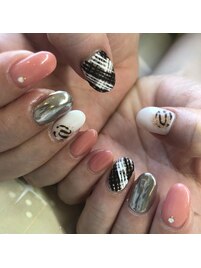 バレンタインネイル