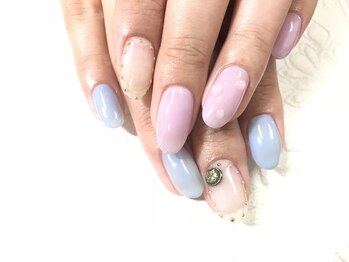 アオヤ(h/n collection AWOYA)/水滴ネイル