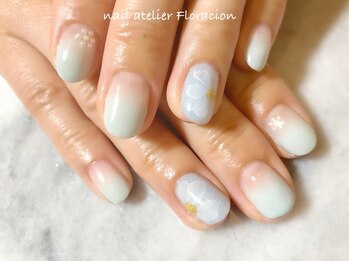 ネイルアトリエ フロラシオン/定額ネイル シフォンフラワー