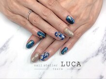 ネイルアトリエルカ(nail atelier LUCA)/W-220 マグネット×秋色ネイル