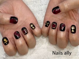 クロス×チェーン×薔薇×秋冬