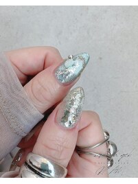 ブルー系ニュアンス☆親指