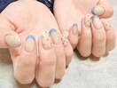 夏ネイル*ブルーフレンチ♪